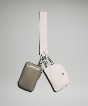 Lululemon Dual Pouch Wristlet Dam Grå Olivgröna Vita Sverige | QWEVIG945