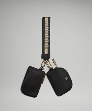 Lululemon Dual Pouch Wristlet Dam Svarta Guld Vita Sverige | CSHLGW051