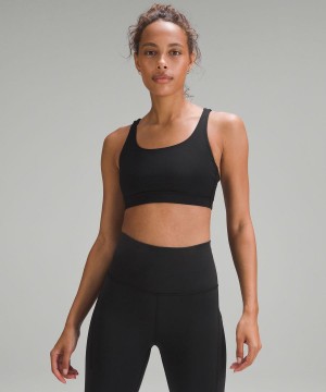 Lululemon Energy Bra Medium Support, B–D Cups Sport BH Dam Svarta Sverige | XVDQGC815
