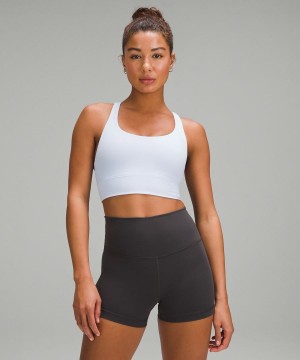 Lululemon Energy Longline Bra Medium Support, B–D Cups Sport BH Dam Vita Sverige | YFTVNE274