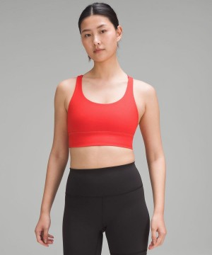 Lululemon Energy Longline Bra Medium Support, B–D Cups Sport BH Dam Röda Sverige | XKGIOJ536