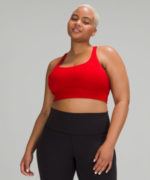 Lululemon Energy Longline Bra Medium Support, B–D Cups Sport BH Dam Mörkröda Sverige | JAIZEK193