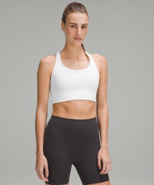 Lululemon Energy Longline Bra Medium Support, B–D Cups Sport BH Dam Vita Sverige | QUHCDF275