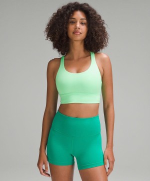 Lululemon Energy Longline Bra Medium Support, B–D Cups Sport BH Dam Turkos Sverige | FNEZPY149