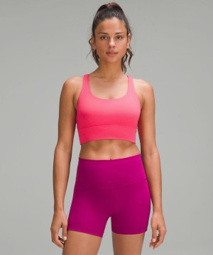 Lululemon Energy Longline Bra Medium Support, B–D Cups Sport BH Dam Röda Sverige | FTVQSK237