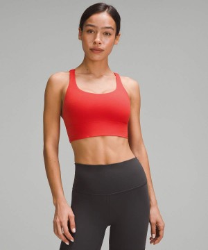 Lululemon Energy Longline Bra Medium Support, B–D Cups Sport BH Dam Röda Sverige | DIJYGC284