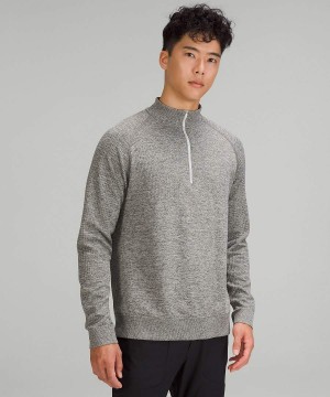 Lululemon Engineered Warmth Half Zip Tröjor Herr Vita Grå Svarta Sverige | CHKGED496
