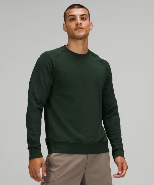 Lululemon Engineered Warmth Long-Sleeve Crew Tröjor Herr Gröna Gröna Sverige | VIWJYF937