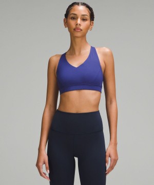 Lululemon Envital Bra Medium Support B/C Cup Sport BH Dam Blå Sverige | NOQHEC167