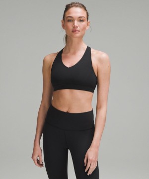 Lululemon Envital Bra Medium Support B/C Cup Sport BH Dam Svarta Sverige | BXUTJO016