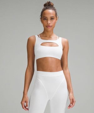 Lululemon Everlux Front Cut-Out Train Bra Light Support, B/C Cup Sport BH Dam Vita Sverige | MKSNXJ843