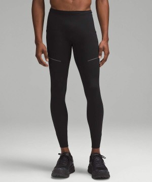 Lululemon Fast and Free 28" Byxor Herr Svarta Sverige | UAITLM287