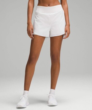 Lululemon Fast and Free 2-in-1 3" Reflective High-Rise Shorts Dam Vita Sverige | ZUKVCY574