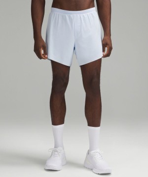 Lululemon Fast and Free Fodrade 6" Shorts Herr Vita Sverige | QZEDFG439