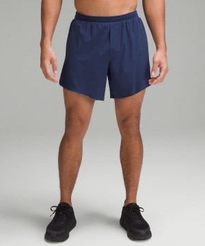Lululemon Fast and Free Fodrade 6" Shorts Herr Marinblå Sverige | JNRCGU790