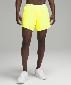 Lululemon Fast and Free Fodrade 6" Shorts Herr Gula Sverige | UHNQKC091
