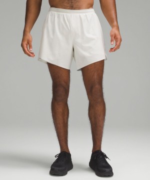 Lululemon Fast and Free Fodrade 6" Shorts Herr Beige Sverige | ZKCSRP624