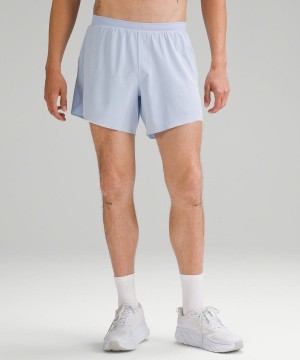 Lululemon Fast and Free Fodrade 6" Shorts Herr Blå Beige Sverige | WLZUVN938