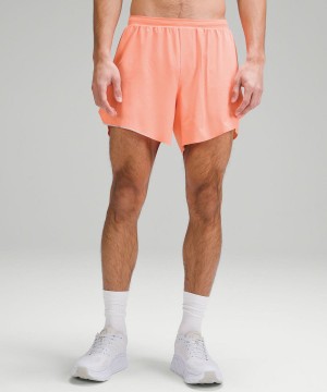 Lululemon Fast and Free Fodrade 6" Shorts Herr Korall Sverige | XBTILO935