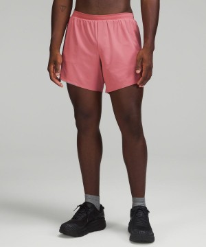 Lululemon Fast and Free Fodrade 6" Shorts Herr Rosa Sverige | FTNIJC806