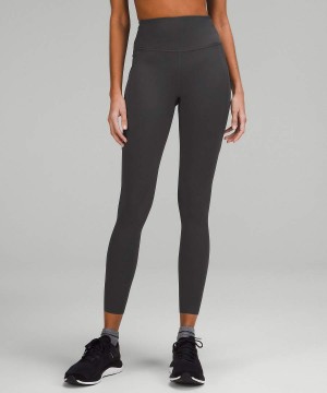 Lululemon Fast and Free High-Rise 25” Pockets Updated Tights Dam Mörkgrå Sverige | JPBWZS502
