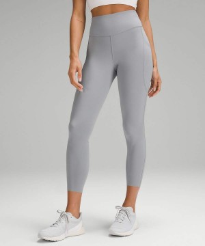 Lululemon Fast and Free High-Rise 25” Pockets Updated Tights Dam Grå Sverige | AISLXK764