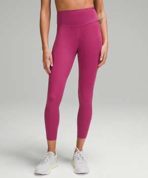 Lululemon Fast and Free High-Rise 25” Pockets Updated Tights Dam Lila Sverige | NLOWGR709