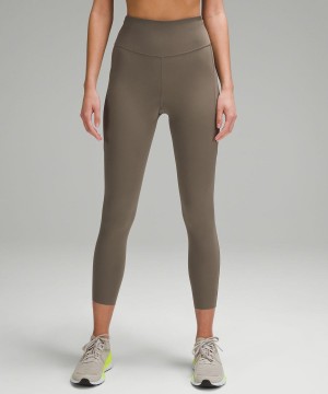 Lululemon Fast and Free High-Rise 25” Pockets Updated Tights Dam Grå Sverige | LYXSMO132