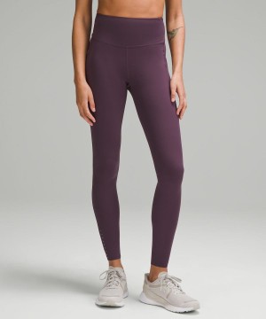 Lululemon Fast and Free High-Rise 28” Pockets Updated Tights Dam Lila Sverige | IKDTXR407