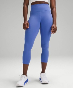 Lululemon Fast and Free High-Rise Crop 23" Pockets Updated Tights Dam Indigo Sverige | CHXYLN765