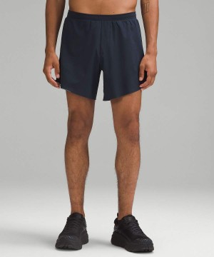 Lululemon Fast and Free Linerless 6" Shorts Herr Marinblå Sverige | SDCWUV628