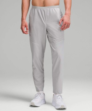 Lululemon Fast and Free Löpar Byxor Herr Silver Sverige | UQBJHA243
