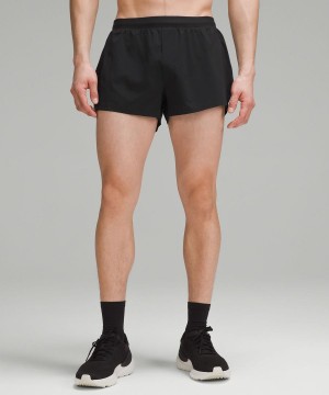 Lululemon Fast and Free Reflective 3" Shorts Herr Svarta Sverige | PUYLFN231