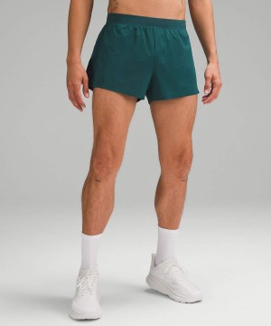 Lululemon Fast and Free Reflective 3" Shorts Herr Turkos Sverige | JKLFHU603