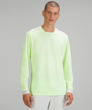 Lululemon Fast and Free Reflective Långärmad Tröja Herr Gröna Sverige | PDNAXE732