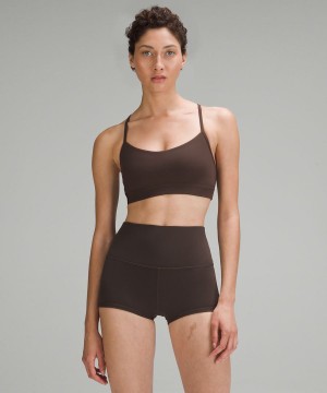 Lululemon Flow Y Bra Nulu Light Support, A–C Cups Sport BH Dam Choklad Sverige | UHEOTX069