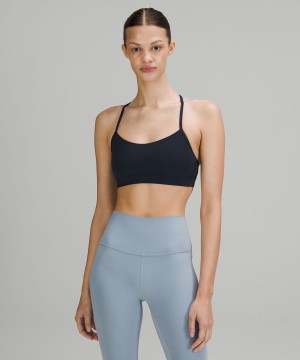 Lululemon Flow Y Bra Nulu Light Support, A–C Cups Sport BH Dam Marinblå Sverige | UAPOCD260