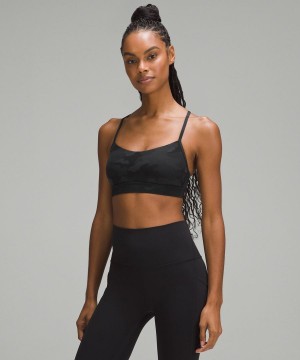 Lululemon Flow Y Bra Nulu Light Support, A–C Cups Sport BH Dam Camo Svarta Olika Färger Sverige | CEWSTF342