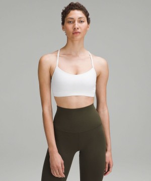 Lululemon Flow Y Bra Nulu Light Support, A–C Cups Sport BH Dam Vita Sverige | WTEDAV816