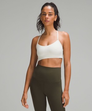 Lululemon Flow Y Bra Nulu Light Support, A–C Cups Sport BH Dam Beige Sverige | ZJOVUQ612