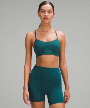 Lululemon Flow Y Bra Nulu Light Support, A–C Cups Sport BH Dam Turkos Sverige | QTIHAL961