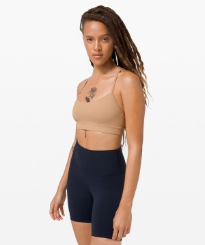 Lululemon Flow Y Bra Nulu Light Support, A–C Cups Sport BH Dam Khaki Sverige | IOKTLY278