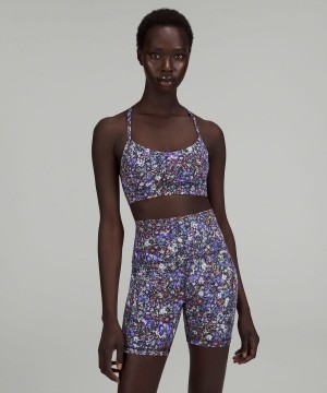 Lululemon Flow Y Bra Nulu Light Support, A–C Cups Sport BH Dam Blommiga Olika Färger Sverige | ESXFAB427