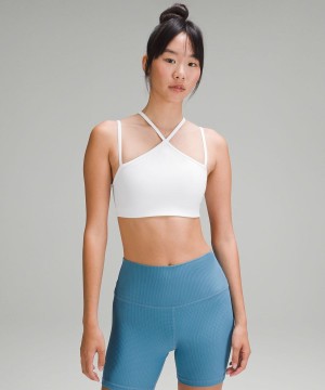 Lululemon Flow Y Snörade Bra Nulu Light Support, A–C Cups Sport BH Dam Vita Sverige | YAQMXH861