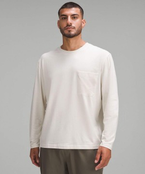 Lululemon Fundamental Oversized Pocket Långärmad Tröja Herr Beige Sverige | DGVQLH428