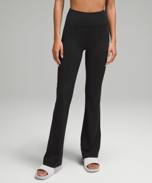 Lululemon Groove High-Rise Flared with Pockets 32.5" Tights Dam Svarta Sverige | FMBAUX456