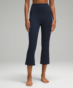 Lululemon Groove Super-High-Rise Crop 23" Nulu Tights Dam Marinblå Sverige | HRTGYS346