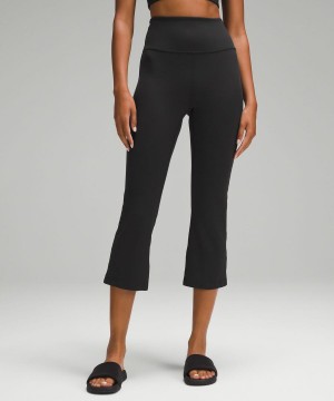 Lululemon Groove Super-High-Rise Crop 23" Nulu Tights Dam Svarta Sverige | CJPFUY958