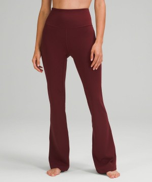 Lululemon Groove Super-High-Rise Flared Nulu Regular Tights Dam Röda Vinröda Sverige | FBCVEJ150