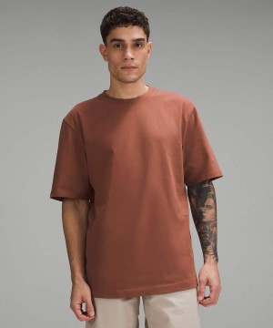 Lululemon Heavyweight Bomull Jersey T-shirt Herr Koppar Sverige | FXJUBA105